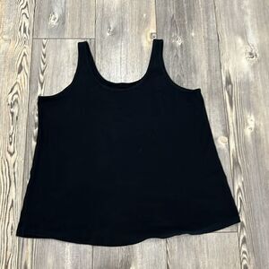 Lane Bryant Black Ribbed Tank